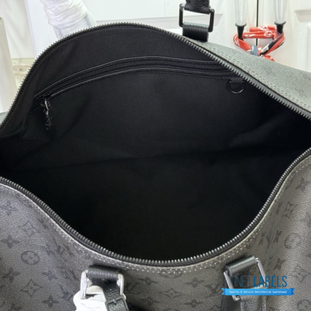 LV Keepall Bandoulière 45 (Black/Grey Monogram Eclipse Coated Canvas)