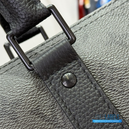 LV Keepall Bandoulière 45 (Black/Grey Monogram Eclipse Coated Canvas)