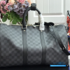 LV Keepall Bandoulière 45 (Damier Graphite Coated Canvas)