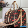 LV x Takashi Murakami Cherry Keepall Bandoulière 45 (Brown Monogram Canvas / Vachetta Leather)