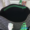 Louis Vuitton Keepall Bandoulière 50 (Monogram Eclipse Canvas & Bright Green Leather)