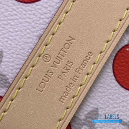 LV x Takashi Murakami Keepall Bandoulière 45 (White Monogram Cerises Coated Canvas)