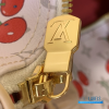 LV x Takashi Murakami Keepall Bandoulière 45 (White Monogram Cerises Coated Canvas)