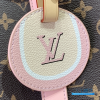 LV Keepall Bandoulière 45 (Brown Monogram Canvas with Pink Leather Trim)
