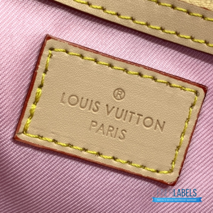 LV Keepall Bandoulière 45 (Brown Monogram Canvas with Pink Leather Trim)