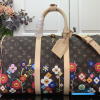 LV x Takashi Murakami Keepall Bandoulière 45 (Brown Multicolor Monogram Coated Canvas)