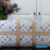 LV x Takashi Murakami Keepall Bandoulière 45 (White Multicolor Monogram Coated Canvas)