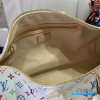 LV x Takashi Murakami Keepall Bandoulière 45 (White Multicolor Monogram Coated Canvas)