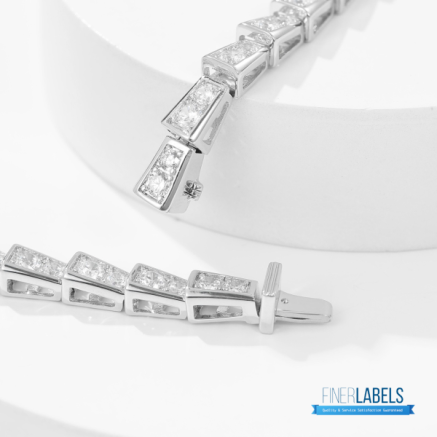 BVLGARI Serpenti Viper Necklace (Silver 18K White Gold & Full Pavé Diamonds)