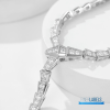 BVLGARI Serpenti Viper Necklace (Silver 18K White Gold & Full Pavé Diamonds)