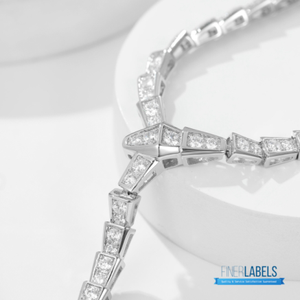 BVLGARI Serpenti Viper Necklace (Silver 18K White Gold & Full Pavé Diamonds)