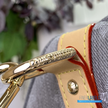 LV Monogram Denim Studded Keepall Bandoulière 45 (Cloudy Grey Monogram Denim)
