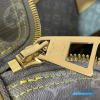 LV Monogram Denim Studded Keepall Bandoulière 45 (Cloudy Grey Monogram Denim)