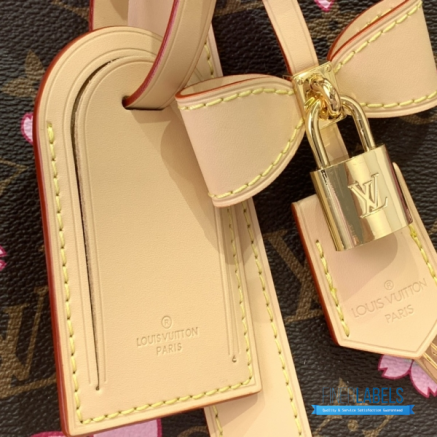 LV x Takashi Murakami Keepall Bandoulière 45 (Sakura Brown Monogram Coated Canvas)