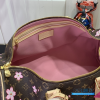 LV x Takashi Murakami Keepall Bandoulière 45 (Sakura Brown Monogram Coated Canvas)