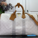 LV Keepall Bandoulière 45 (Off-White Monogram Heritage Coated Canvas)