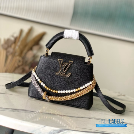 LV Capucines Mini Why Knot (Noir Black Taurillon Leather)