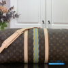 LV Keepall Bandoulière 45 (Brown Monogram Coated Canvas with Custom Stripes)