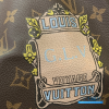 LV Keepall Bandoulière 45 (Brown Monogram Coated Canvas with Custom Stripes)