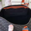Louis Vuitton Keepall Bandoulière 45 (Monogram Eclipse Canvas / Sunrise Orange Leather)