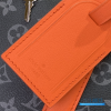Louis Vuitton Keepall Bandoulière 45 (Monogram Eclipse Canvas / Sunrise Orange Leather)