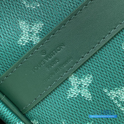 LV Keepall Bandoulière 50 (Epicea Green Monogram Heritage Coated Canvas)