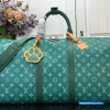 LV Keepall Bandoulière 50 (Epicea Green Monogram Heritage Coated Canvas)