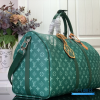 LV Keepall Bandoulière 50 (Epicea Green Monogram Heritage Coated Canvas)