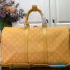 LV Keepall Bandoulière 45 (Safran Yellow Monogram Heritage Coated Canvas)