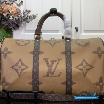 LV Keepall Bandoulière 45 (Brown Reverse Giant Monogram Canvas)