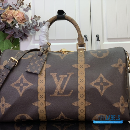 LV Keepall Bandoulière 45 (Brown Reverse Giant Monogram Canvas)