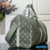 LV Keepall Bandoulière 45 (Khaki Sage Green Gradient Monogram Coated Canvas)