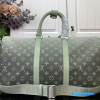 LV Keepall Bandoulière 45 (Khaki Sage Green Gradient Monogram Coated Canvas)