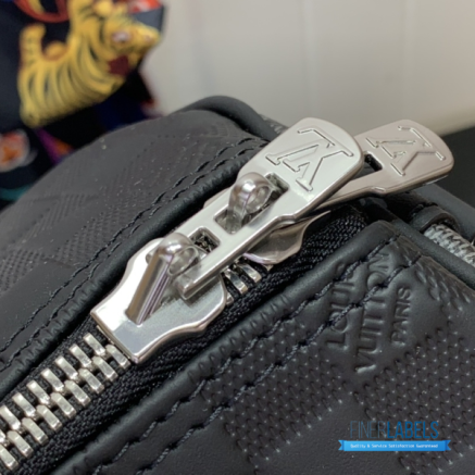LV Keepall Bandoulière 50 (Damier Graphite Black/Gray Coated Canvas)
