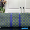 LV Keepall Bandoulière 50 (Damier Heritage Blue Green Coated Canvas)