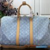 LV Keepall Bandoulière 45 (Sky Blue Monogram Denim)
