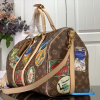 LV Keepall Bandoulière 50 (Brown Monogram Coated Canvas with Vachetta Leather Trim)