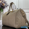 LV Keepall Bandoulière 45 (Khaki Green/Vermillion Red Monogram Canvas)
