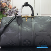 LV Keepall Bandoulière 45 (Tourterelle Monogram Empreinte Leather)