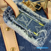 LV Keepall Bandoulière 45 (Blue Monogram Denim)