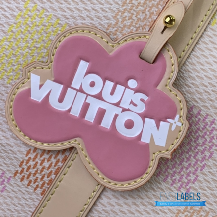 LV Keepall Bandoulière 45 (Peach Damierlicious Coated Canvas)