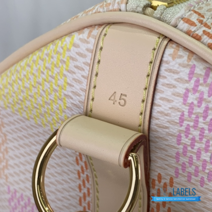 LV Keepall Bandoulière 45 (Peach Damierlicious Coated Canvas)