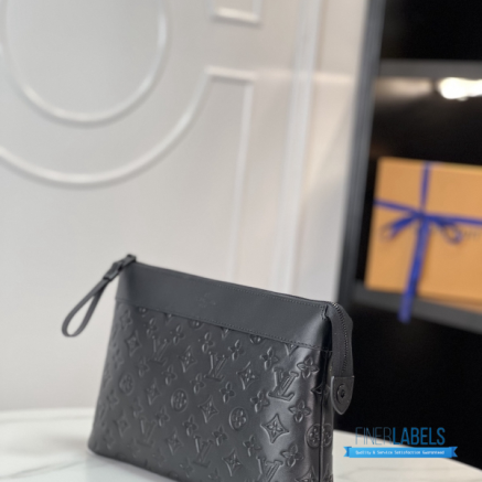 LV Pochette Voyage Souple (Black Monogram Shadow Leather)