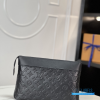 LV Pochette Voyage Souple (Black Monogram Shadow Leather)
