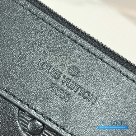 LV Pochette Voyage Souple (Black Monogram Shadow Leather)