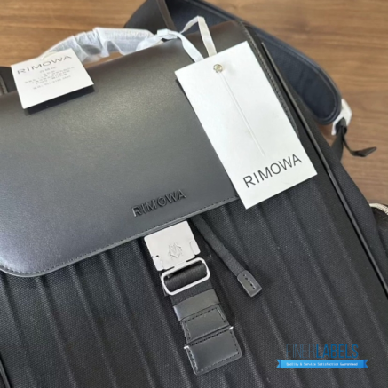 RIMOWA Never Still Flap Backpack Large (Black Canvas and Full-Grain Leather)