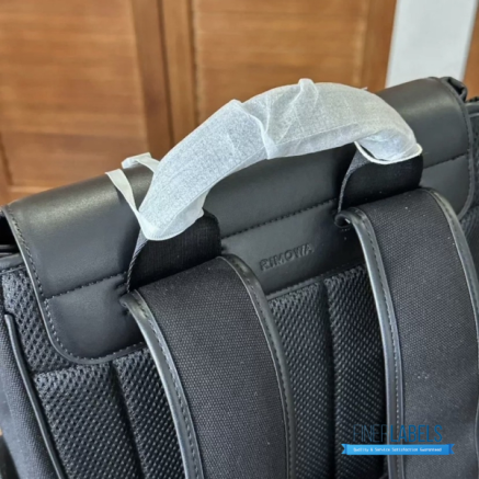 RIMOWA Never Still Flap Backpack Large (Black Canvas and Full-Grain Leather)