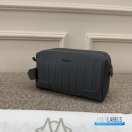 RIMOWA Never Still Leather Toiletry Bag (Anthracite Grey Grained Leather)