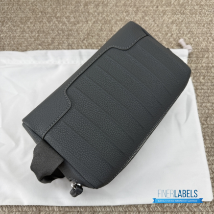 RIMOWA Never Still Leather Toiletry Bag (Anthracite Grey Grained Leather)