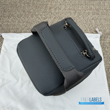 RIMOWA Never Still Leather Toiletry Bag (Anthracite Grey Grained Leather)